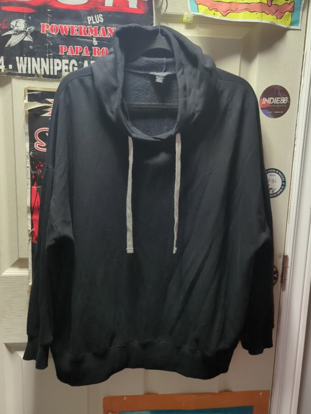 Buffalo David Bitton XXL Solid Black Hoodie Sweatshirt Soft Cozy